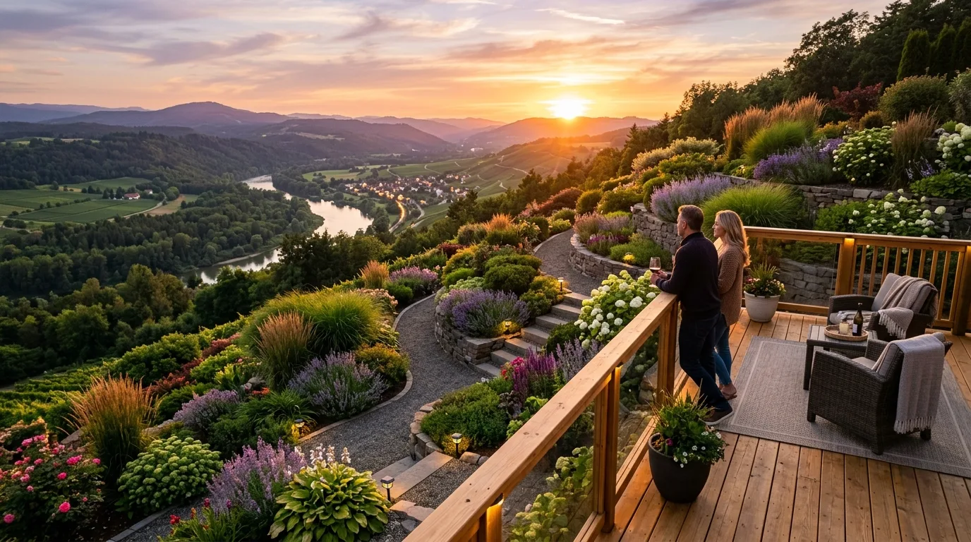 Path and Seating on a Hill